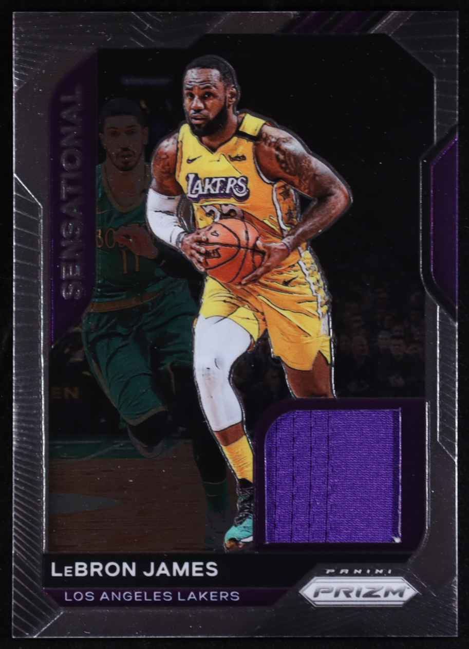 LeBron James 2020-21 Panini Prizm Sensational Swatches #34 at PristineAuction.com LeBron James 2020-21 Panini Prizm Sensational Swatches #34 at PristineAuction.com