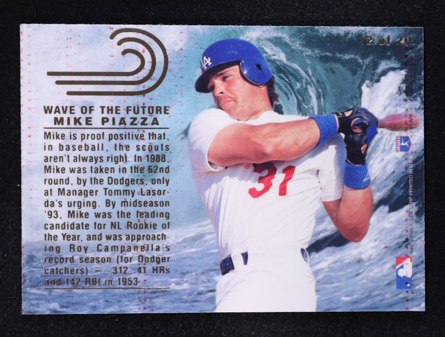 Mike Piazza 1993 Flair Wave of the Future #12 RC at PristineAuction.com Mike Piazza 1993 Flair Wave of the Future #12 RC at PristineAuction.com