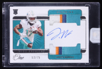 Jaylen Waddle 2021 Panini One Jersey Auto #38 RC #53/75 at PristineAuction.com