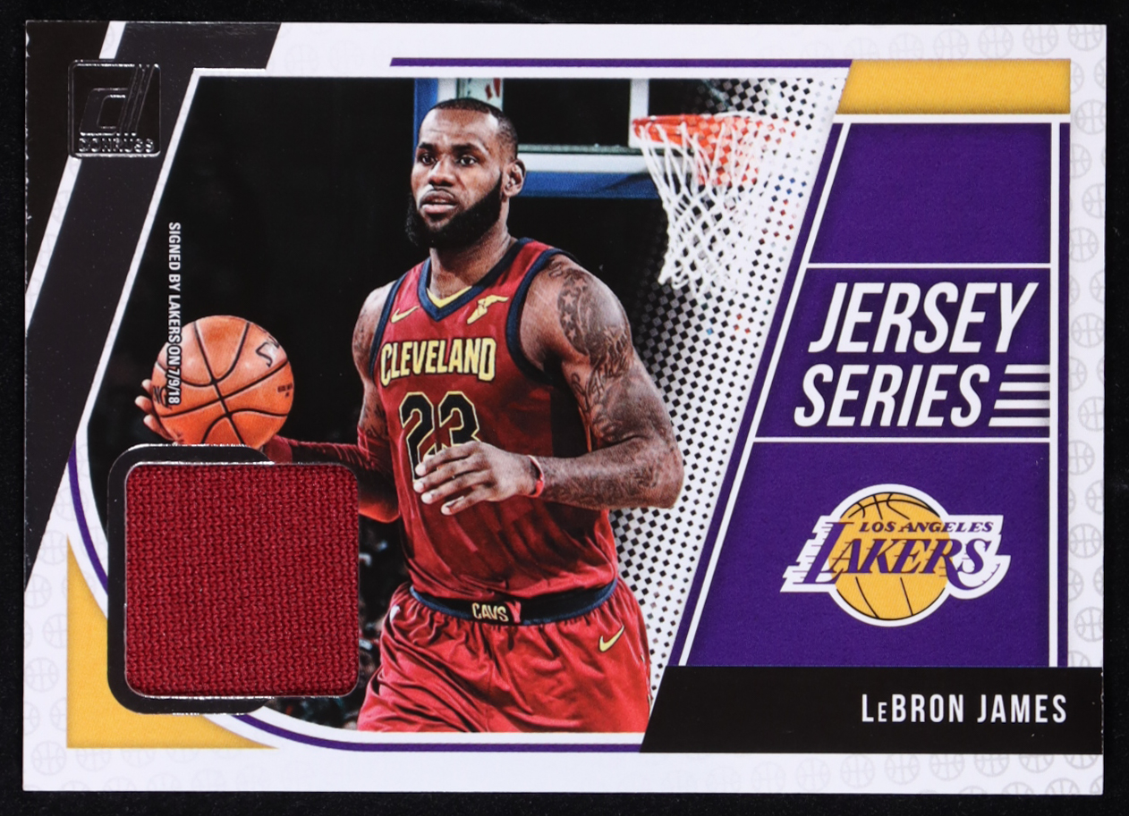 LeBron James 2018-19 Donruss Jersey Series #8 at PristineAuction.com LeBron James 2018-19 Donruss Jersey Series #8 at PristineAuction.com