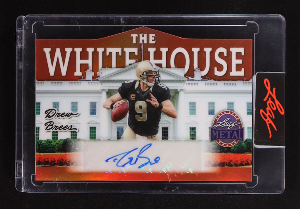 Drew Brees 2026 Leaf Metal The White House Autographs Prismatic Orange #WHDB1 #2/4 at PristineAuction.com Drew Brees 2026 Leaf Metal The White House Autographs Prismatic Orange #WHDB1 #2/4 at PristineAuction.com
