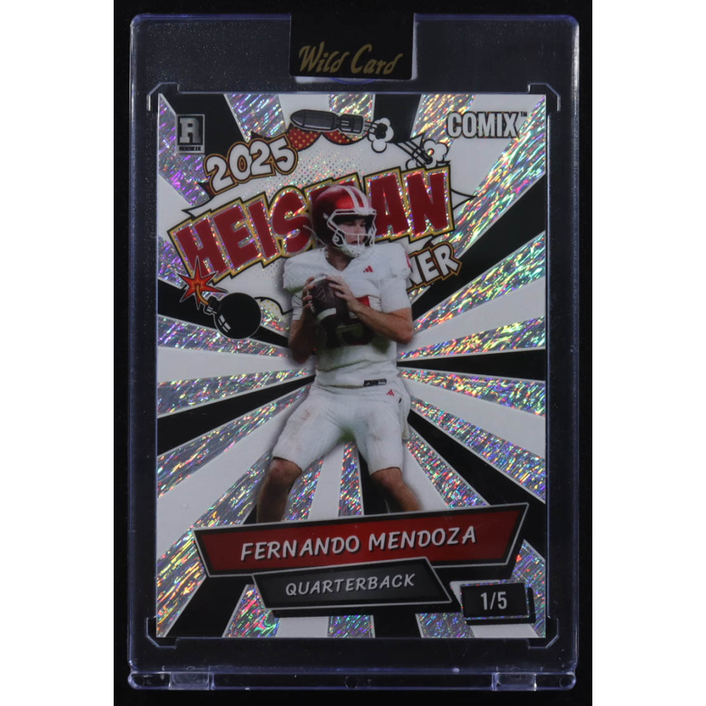 Fernando Mendoza 2025 Wild Card Comix Heisman Black/White Stealth #ACHOFM05 #1/5 RC at PristineAuction.com