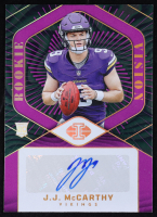 JJ McCarthy 2024 Panini Illusions Rookie Vision Signatures Purple #1 #30/50 RC at PristineAuction.com