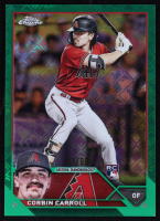 Corbin Carroll 2023 Topps Chrome Logofractor Green Refractors #95 #47/99 RC at PristineAuction.com