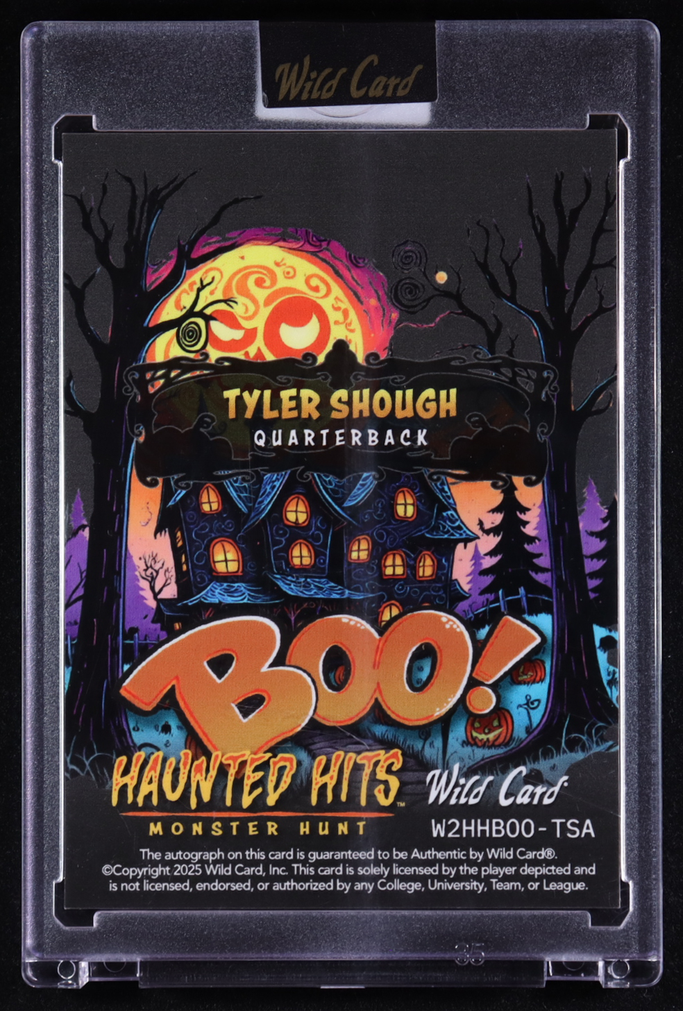 Tyler Shough 2025 Wild Card Haunted Hits Boo! Auto #W2HHBOO-TSA RC #1/1 at PristineAuction.com Tyler Shough 2025 Wild Card Haunted Hits Boo! Auto #W2HHBOO-TSA RC #1/1 at PristineAuction.com