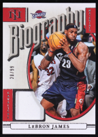 LeBron James 2024-25 Panini National Treasures Biography Materials #28 #20/99 at PristineAuction.com
