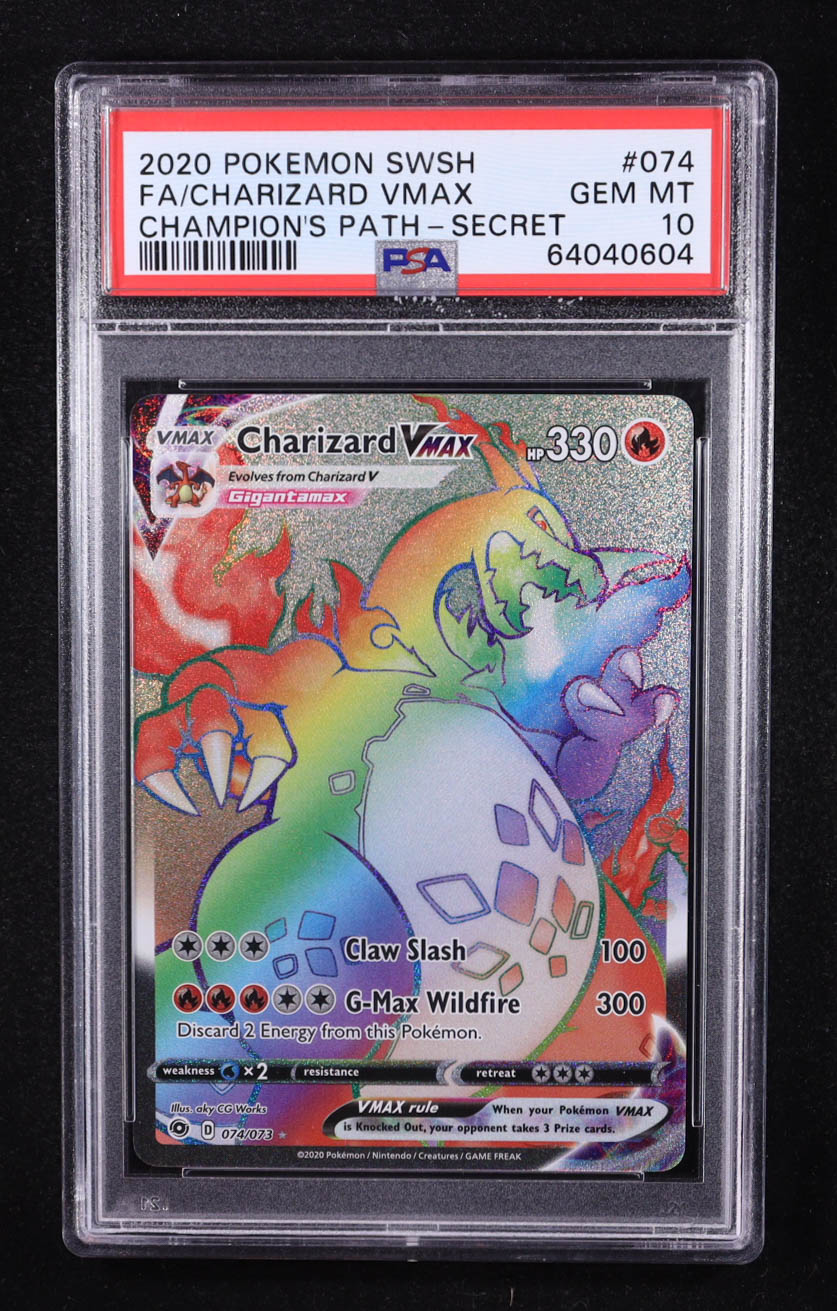 Charizard V Max 2020 Pokemon Sword & Shield Champion's Path #074 (PSA 10) at PristineAuction.com Charizard V Max 2020 Pokemon Sword & Shield Champion's Path #074 (PSA 10) at PristineAuction.com