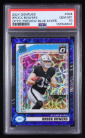 Brock Bowers 2024 Donruss Optic Rated Rookies Preview Blue Scope #394 RR RC (PSA 10) at PristineAuction.com