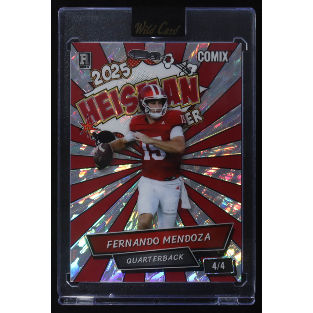 Fernando Mendoza 2025 Wild Card Comix Heisman Red Island #ACHOFM09 #4/4 RC at PristineAuction.com