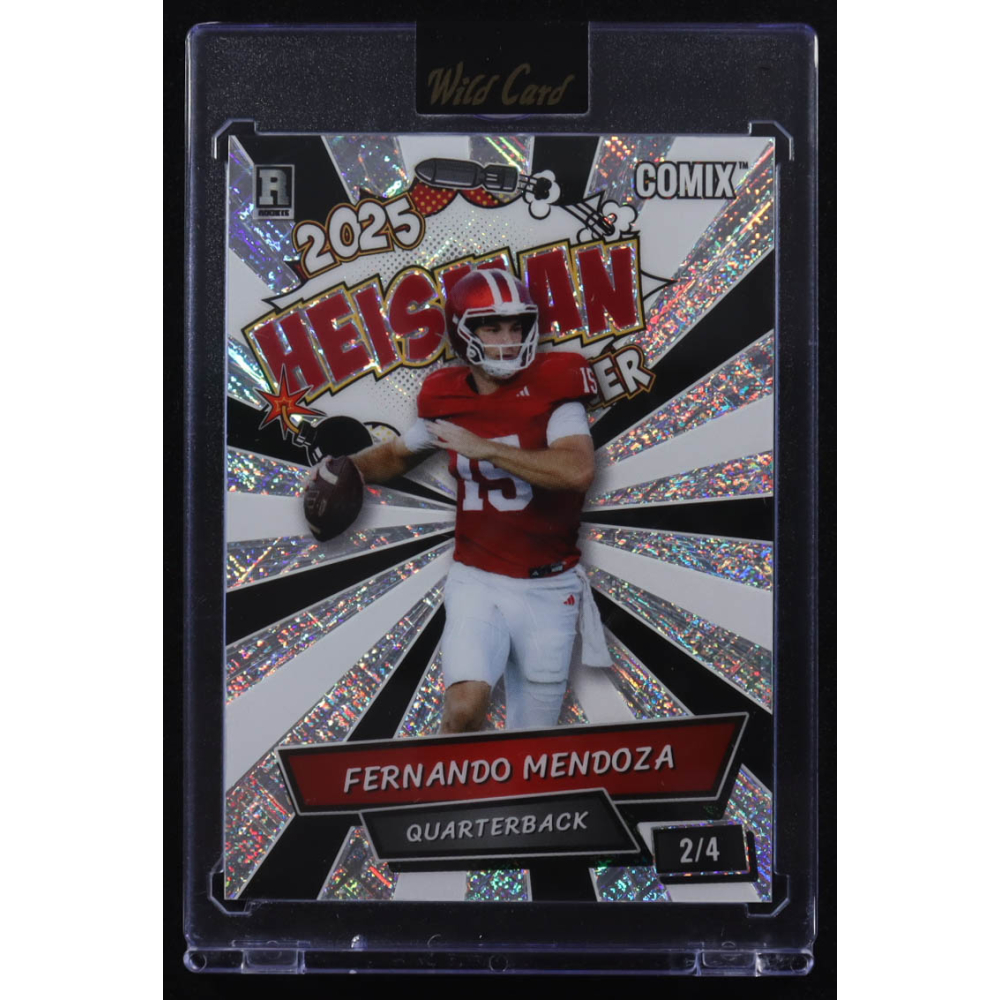 Fernando Mendoza 2025 Wild Card Comix Heisman White/Black Cross Hatch #ACHOFM09 #2/4 RC at PristineAuction.com