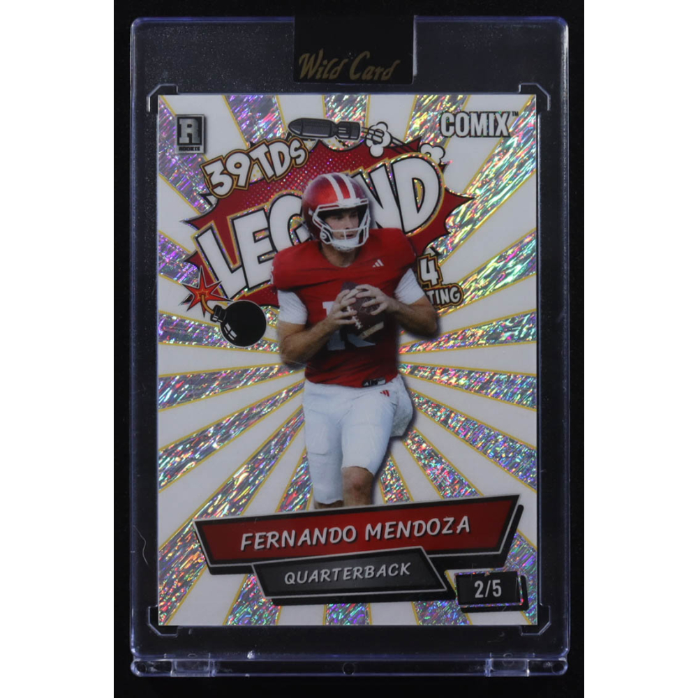 Fernando Mendoza 2025 Wild Card Comix Legend White Stealth #ACBLFM01 #2/5 RC at PristineAuction.com