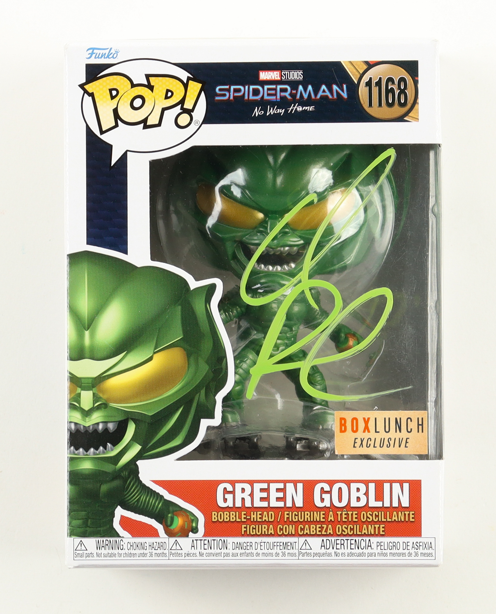 Willem Dafoe Signed "Spider-Man: No Way Home" #1168 Green Goblin Bobble-Head Funko Pop! Vinyl Figure (Beckett) at PristineAuction.com Willem Dafoe Signed "Spider-Man: No Way Home" #1168 Green Goblin Bobble-Head Funko Pop! Vinyl Figure (Beckett) at PristineAuction.com