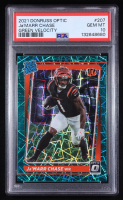 Ja'Marr Chase 2021 Donruss Optic Green Velocity #207 RR RC (PSA 10) at PristineAuction.com