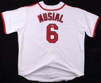 Stan Musial Signed Cardinals Majestic Authentic Jersey Inscribed "3630" (PSA) at PristineAuction.com
