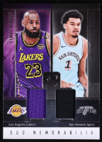 LeBron James / Victor Wembanyama 2024-25 Panini Silhouette Duo Memorabilia #1 at PristineAuction.com