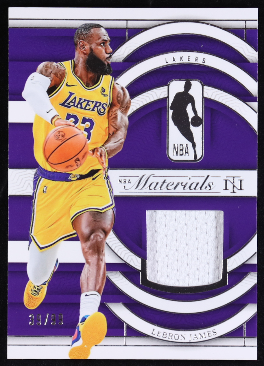 LeBron James 2023-24 Panini National Treasures NBA Materials #5 #39/99 at PristineAuction.com LeBron James 2023-24 Panini National Treasures NBA Materials #5 #39/99 at PristineAuction.com
