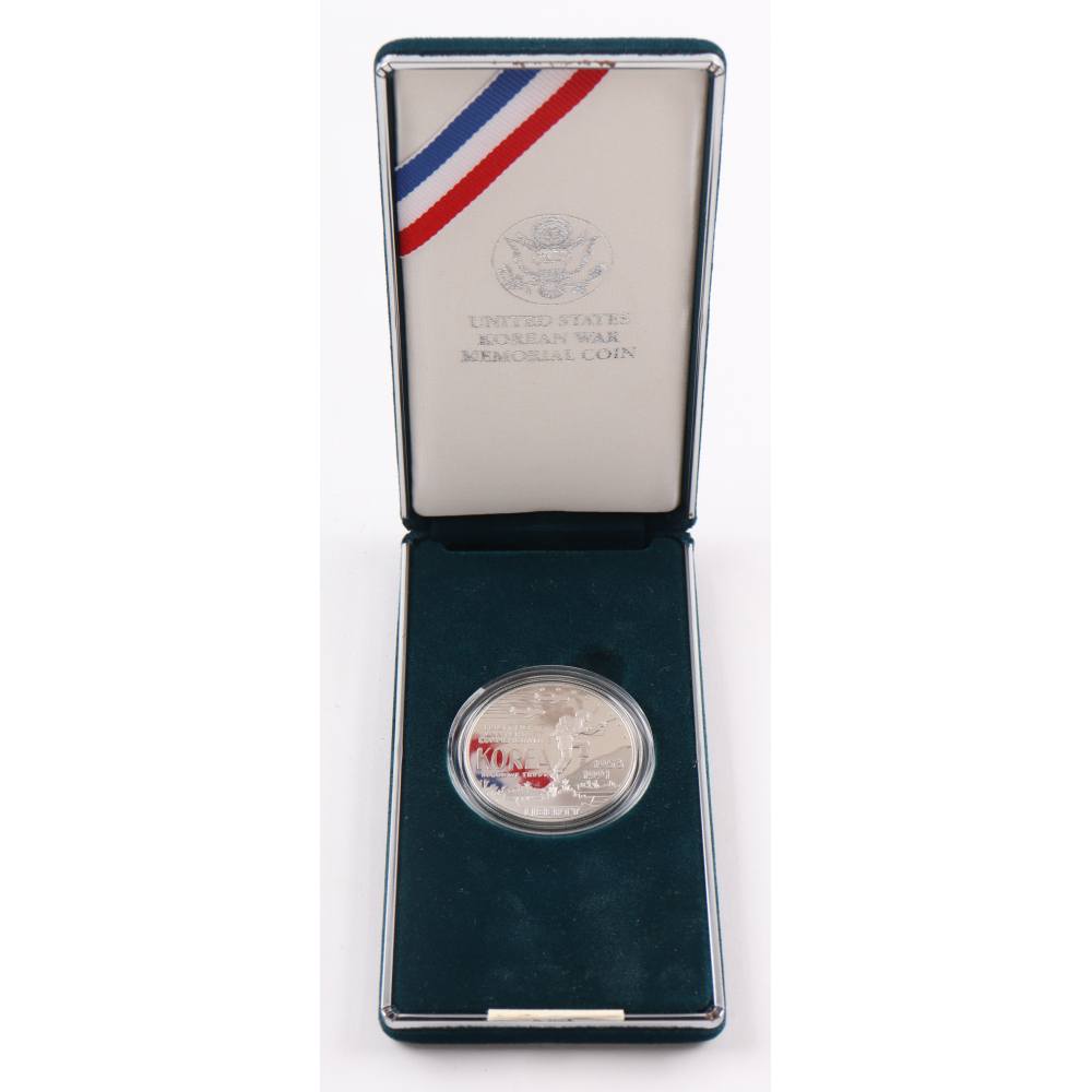 1991-P Proof United States Korean War Memorial Silver Dollar with Display Case at PristineAuction.com