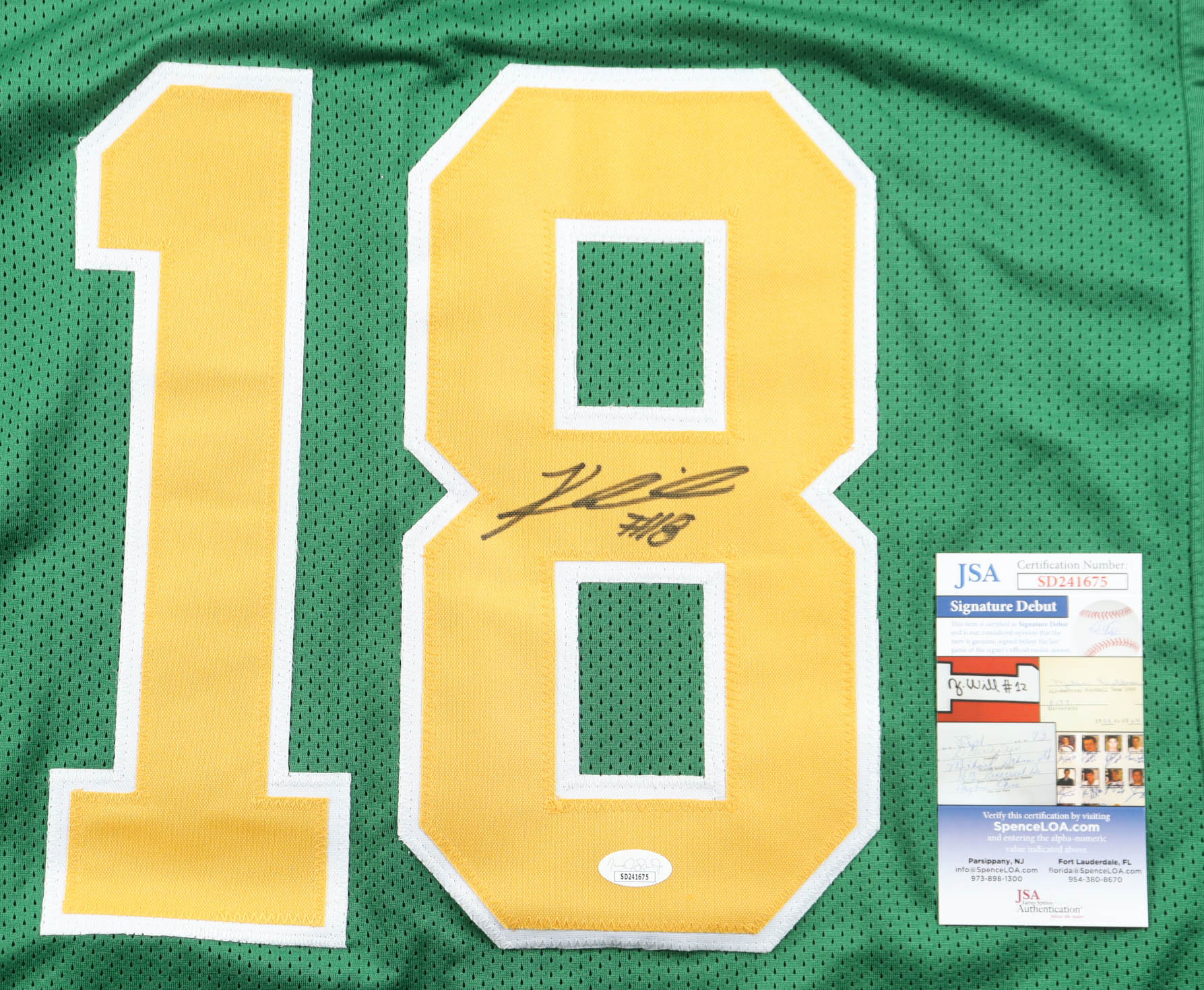 Kenyon Sadiq Signed Jersey (JSA) at PristineAuction.com Kenyon Sadiq Signed Jersey (JSA) at PristineAuction.com