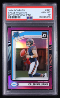 Caleb Williams 2024 Donruss Optic Rated Rookies Preview Pink #327 RC (PSA 10) at PristineAuction.com