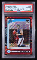 Caleb Williams 2024 Donruss Optic Rated Rookies Preview Red Wave #327 RC (PSA 10) at PristineAuction.com