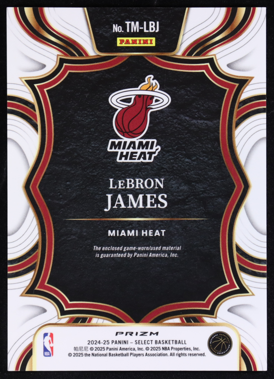 LeBron James 2017-18 Select Throwback Memorabilia #25 at PristineAuction.com LeBron James 2017-18 Select Throwback Memorabilia #25 at PristineAuction.com