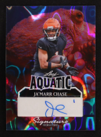 Ja'Marr Chase 2025 Leaf Aquatic Signature Series Lava Octopus #AJMC #1/1 at PristineAuction.com