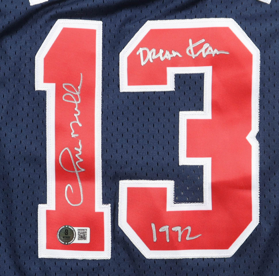 Chris Mullin Signed Team USA Mitchell & Ness Authentic Jersey Inscribed "Dream Team" & "1992" (Beckett) at PristineAuction.com Chris Mullin Signed Team USA Mitchell & Ness Authentic Jersey Inscribed "Dream Team" & "1992" (Beckett) at PristineAuction.com