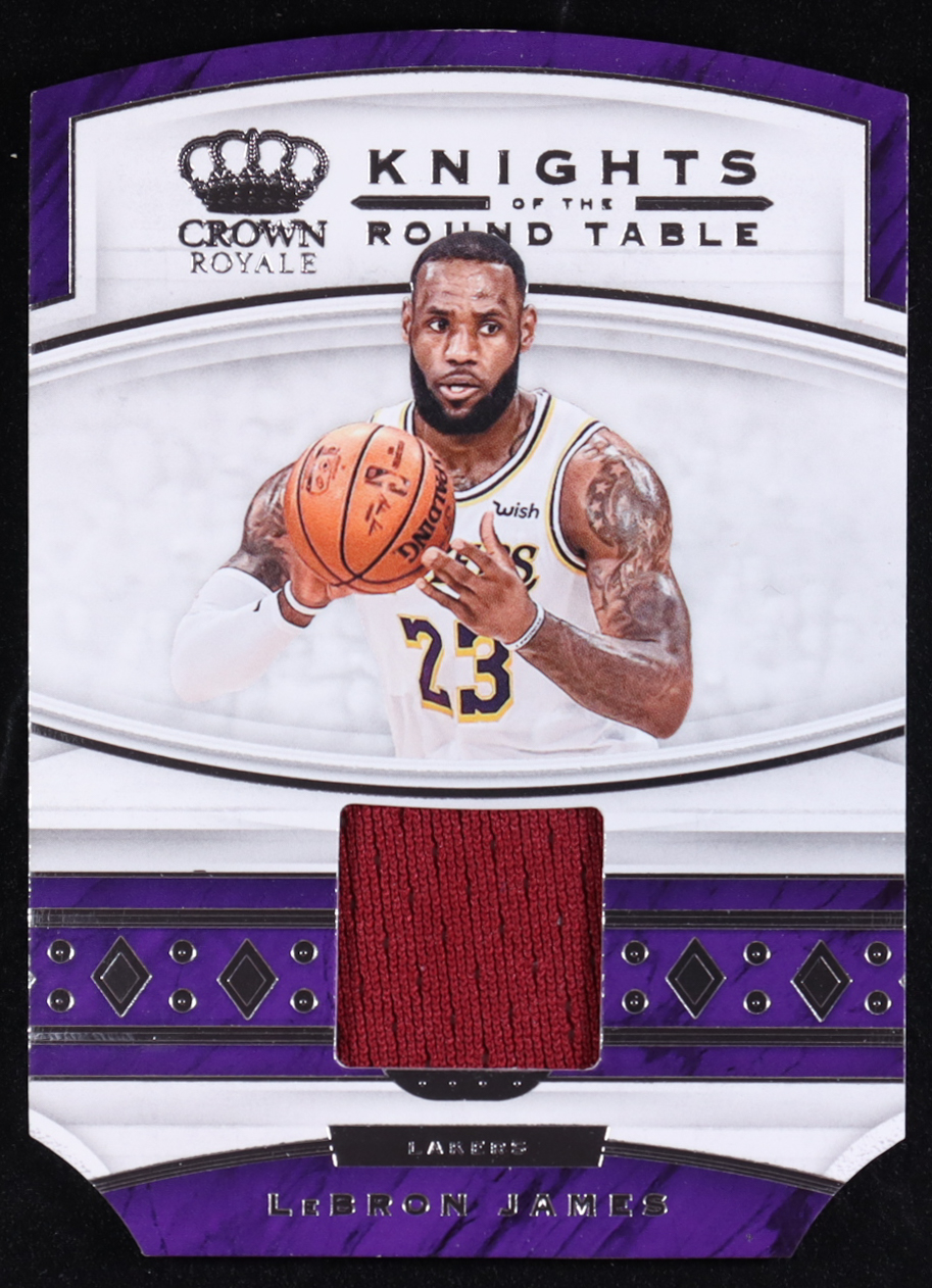 LeBron James 2019-20 Crown Royale Knights of the Round Table Materials #8 at PristineAuction.com LeBron James 2019-20 Crown Royale Knights of the Round Table Materials #8 at PristineAuction.com