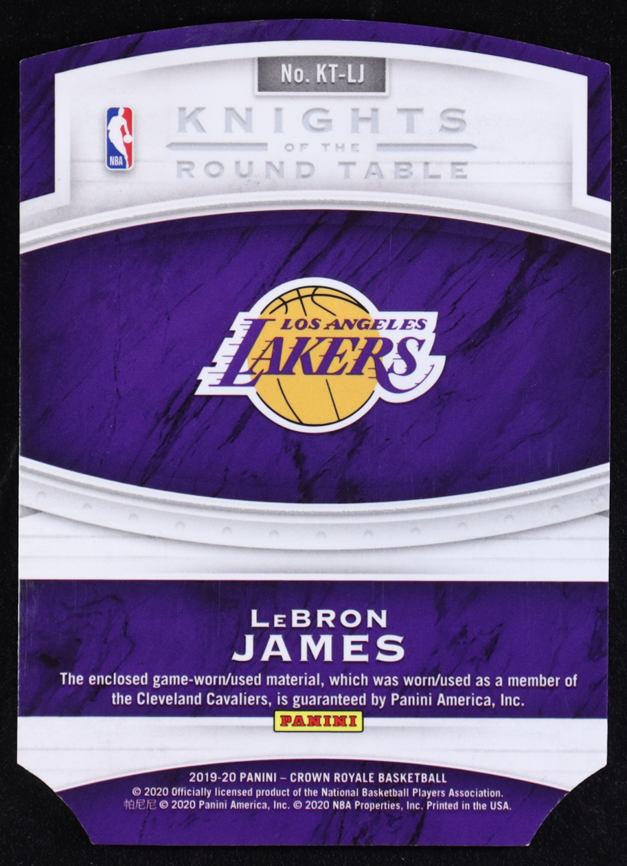 LeBron James 2019-20 Crown Royale Knights of the Round Table Materials #8 at PristineAuction.com LeBron James 2019-20 Crown Royale Knights of the Round Table Materials #8 at PristineAuction.com