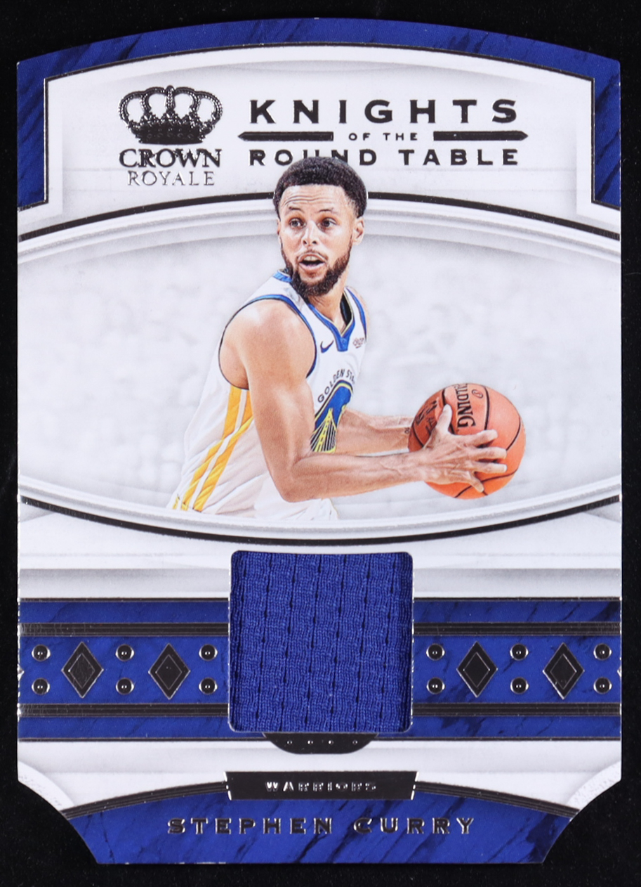 Stephen Curry 2019-20 Crown Royale Knights of the Round Table Materials #9 at PristineAuction.com Stephen Curry 2019-20 Crown Royale Knights of the Round Table Materials #9 at PristineAuction.com