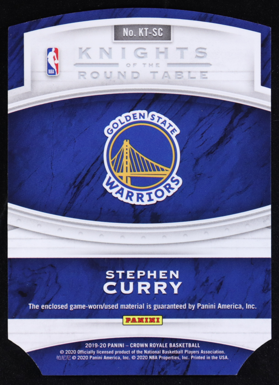 Stephen Curry 2019-20 Crown Royale Knights of the Round Table Materials #9 at PristineAuction.com Stephen Curry 2019-20 Crown Royale Knights of the Round Table Materials #9 at PristineAuction.com