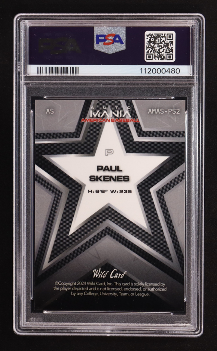 Paul Skenes 2024 Wild Card Auto Mania American Baseball Clearview Sparkles Fireworks 1 #PS2 #1/1 RC (PSA 10) at PristineAuction.com Paul Skenes 2024 Wild Card Auto Mania American Baseball Clearview Sparkles Fireworks 1 #PS2 #1/1 RC (PSA 10) at PristineAuction.com