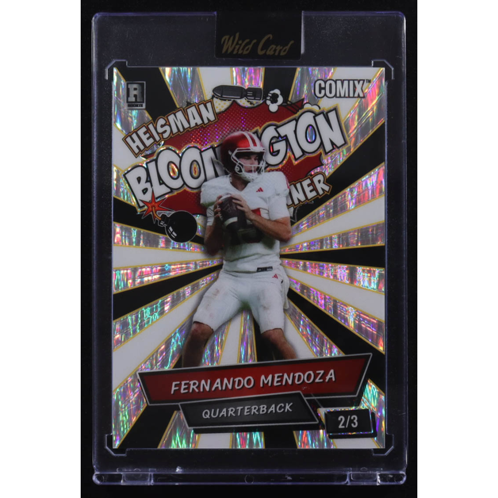 Fernando Mendoza 2025 Wild Card Comix Bloomington Black/White Shock #ACBLFM05 #2/3 RC at PristineAuction.com