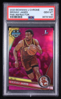 Bronny James 2023-24 Bowman Chrome University Pink Refractors #95 RC (PSA 10) at PristineAuction.com