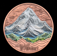 5 oz Fine Copper Colorized Round Natural Wonders- Mount Everest at PristineAuction.com