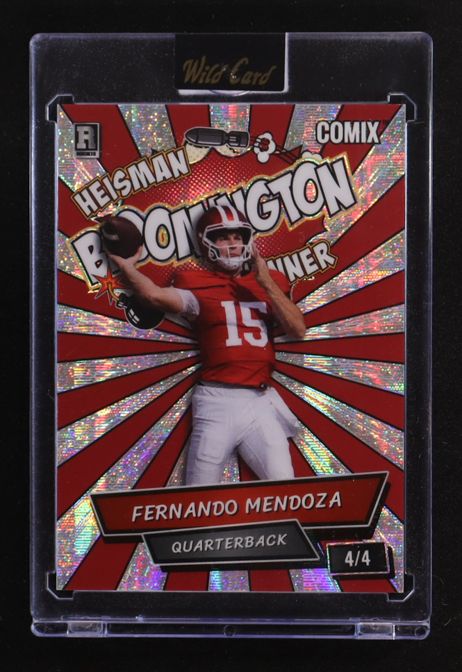 Fernando Mendoza 2025 Wild Card Comix Bloomington Heisman Winner Disco Ball #ACBL-FM07 #4/4 RC at PristineAuction.com Fernando Mendoza 2025 Wild Card Comix Bloomington Heisman Winner Disco Ball #ACBL-FM07 #4/4 RC at PristineAuction.com