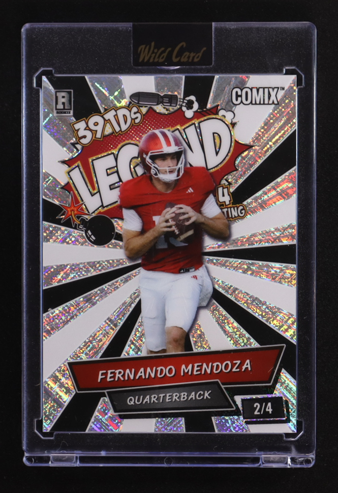 Fernando Mendoza 2025 Wild Card Comix Legend Cross Hatch #ACBL-FM01 #2/4 RC at PristineAuction.com Fernando Mendoza 2025 Wild Card Comix Legend Cross Hatch #ACBL-FM01 #2/4 RC at PristineAuction.com