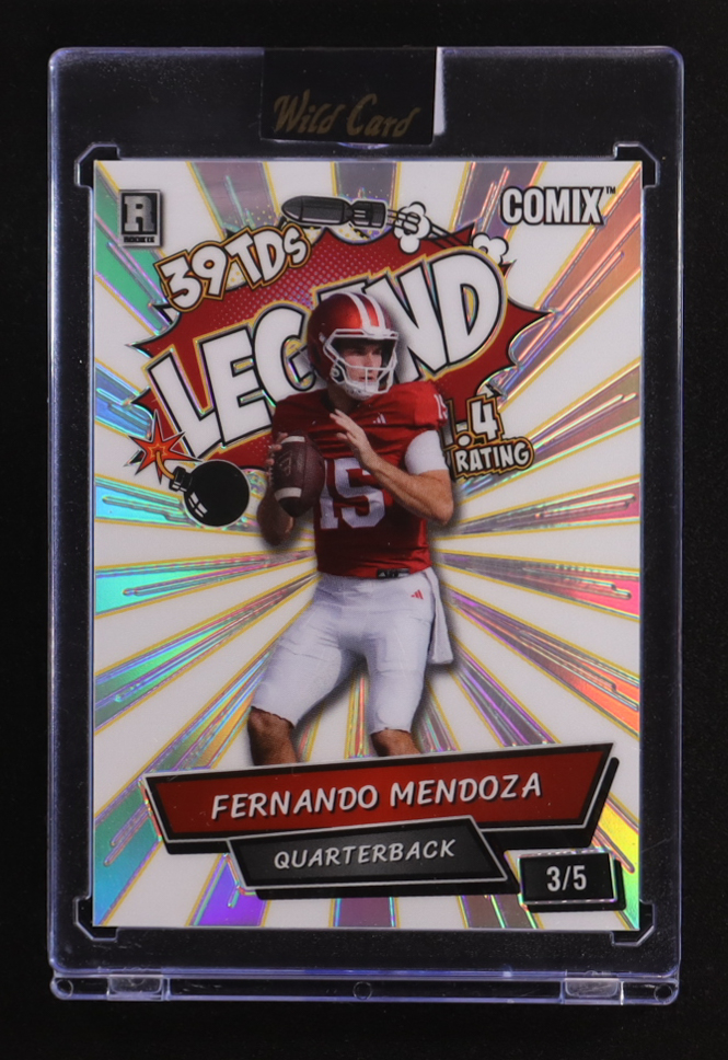 Fernando Mendoza 2025 Wild Card Comix Legend #ACBL-FM06 #3/5 RC at PristineAuction.com Fernando Mendoza 2025 Wild Card Comix Legend #ACBL-FM06 #3/5 RC at PristineAuction.com