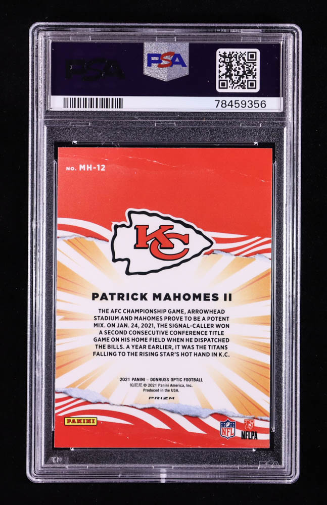 Patrick Mahomes II 2021 Donruss Optic My House! #12 (PSA 10) at PristineAuction.com Patrick Mahomes II 2021 Donruss Optic My House! #12 (PSA 10) at PristineAuction.com
