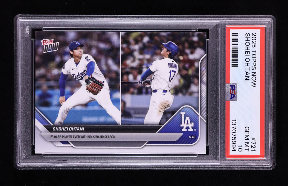 Shohei Ohtani 2025 Topps Now #721 (PSA 10) at PristineAuction.com Shohei Ohtani 2025 Topps Now #721 (PSA 10) at PristineAuction.com