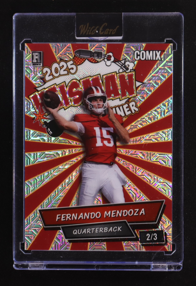 Fernando Mendoza 2025 Wild Card Comix Heisman Mojo #ACHO-FM07 #2/3 RC at PristineAuction.com Fernando Mendoza 2025 Wild Card Comix Heisman Mojo #ACHO-FM07 #2/3 RC at PristineAuction.com