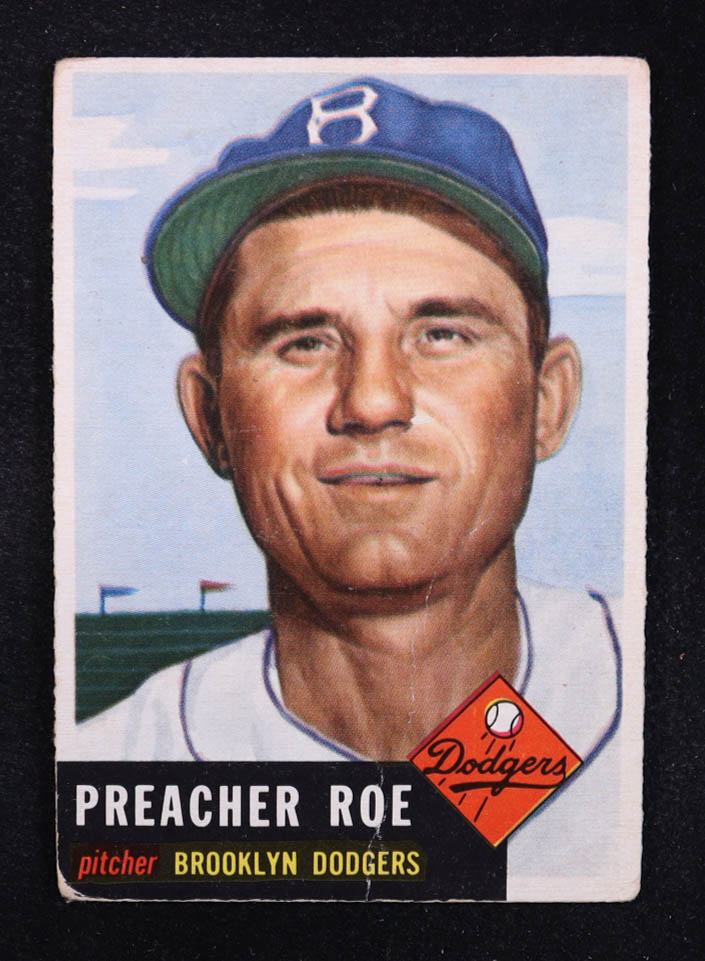 Preacher Roe 1953 Topps #254 DP at PristineAuction.com Preacher Roe 1953 Topps #254 DP at PristineAuction.com