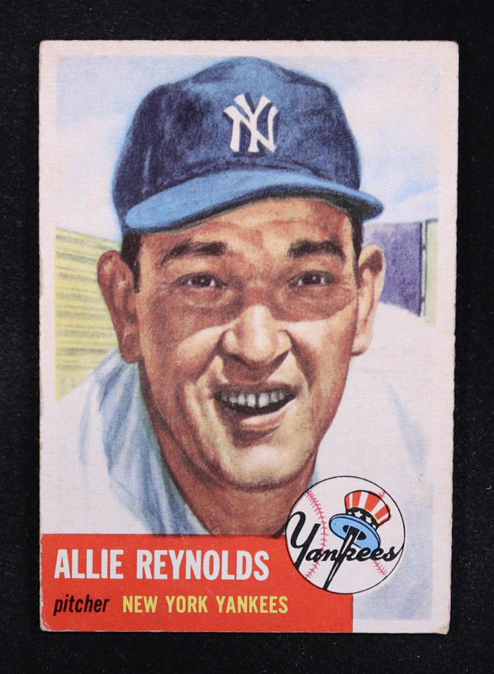 Allie Reynolds 1953 Topps #141 DP at PristineAuction.com Allie Reynolds 1953 Topps #141 DP at PristineAuction.com