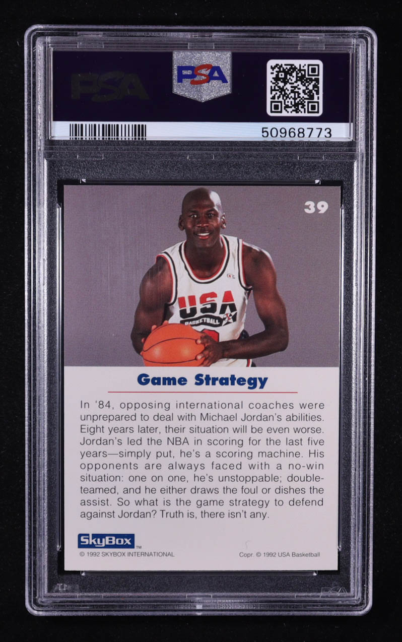Michael Jordan 1992 SkyBox USA #39 / Game Strategy (PSA 9) at PristineAuction.com Michael Jordan 1992 SkyBox USA #39 / Game Strategy (PSA 9) at PristineAuction.com