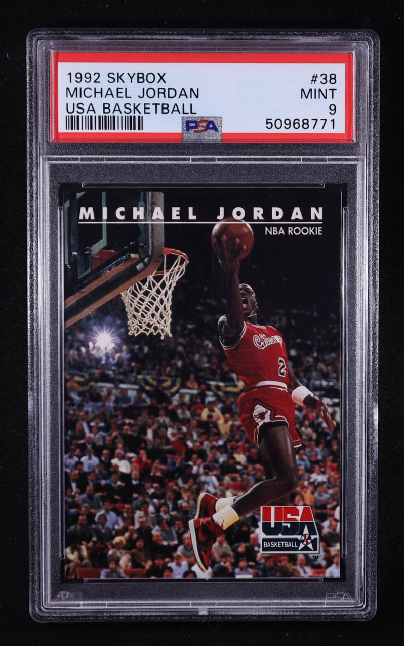 Michael Jordan 1992 SkyBox USA #38 / NBA Rookie (PSA 9) at PristineAuction.com Michael Jordan 1992 SkyBox USA #38 / NBA Rookie (PSA 9) at PristineAuction.com