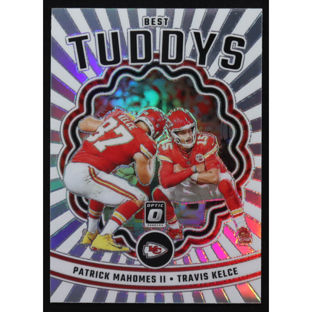 Patrick Mahomes II / Travis Kelce 2023 Donruss Optic Best Tuddys #9 at PristineAuction.com