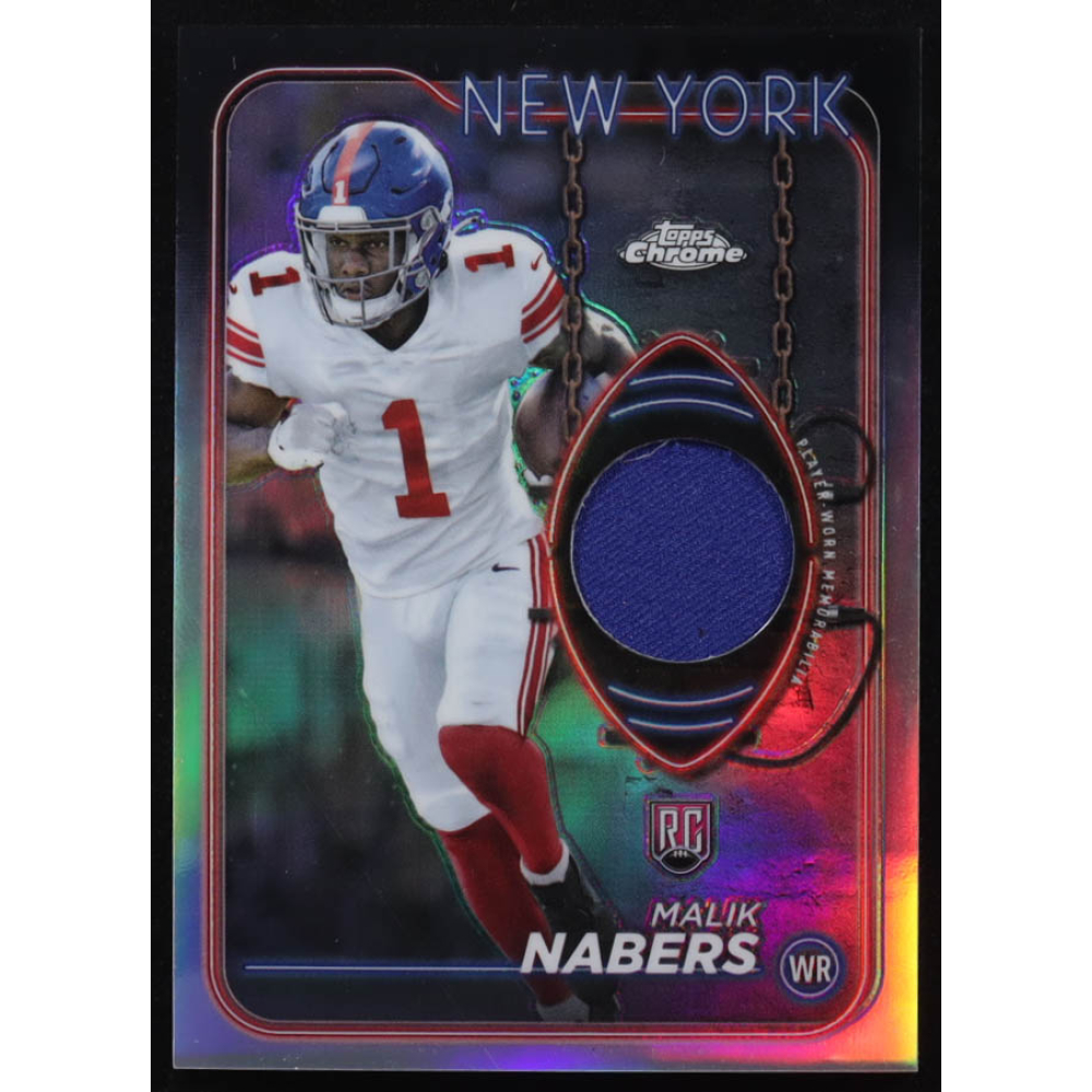 Malik Nabers 2024 Topps Chrome Rookie Relics #CRRMN RC at PristineAuction.com