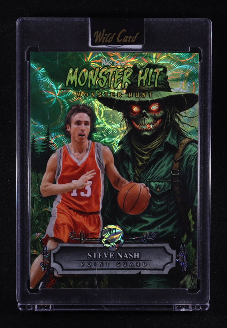 Steve Nash 2025 Wild Card Monster Hit Monster Hunt Scarecrow Green Scope #SN #1/1 at PristineAuction.com Steve Nash 2025 Wild Card Monster Hit Monster Hunt Scarecrow Green Scope #SN #1/1 at PristineAuction.com