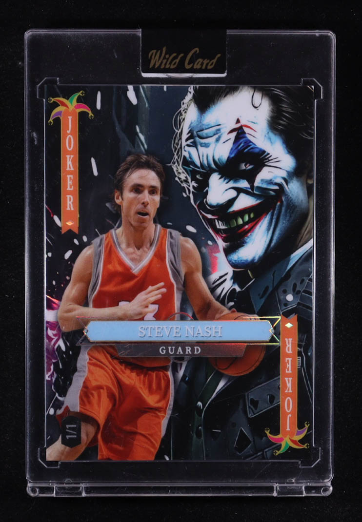 Steve Nash 2025 Wild Card Jokers Wild Holo Black #SNNn05 #1/1 at PristineAuction.com Steve Nash 2025 Wild Card Jokers Wild Holo Black #SNNn05 #1/1 at PristineAuction.com