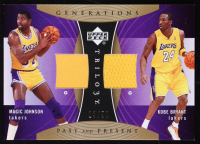 Magic Johnson / Kobe Bryant 2006-07 Upper Deck Trilogy Generations Past and Present Memorabilia #PPMJB #13/50 at PristineAuction.com